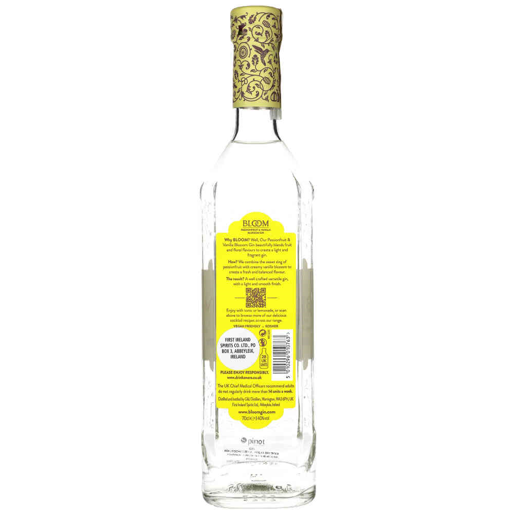 GIN BLOOM PASSIONFRUIT & VANILLA 40 0,7L