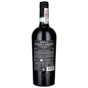 ZOLLA PRIMITIVO DI MANDURIA DOC RISERVA 2019 0,75L