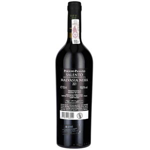 POGGIO PASANO MALVASIA NERA 2021 0,75L