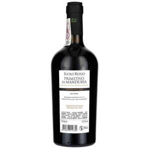 SUOLO ROSSO PRIMITIVO DI MANDURIA DOP 2021 0,75L