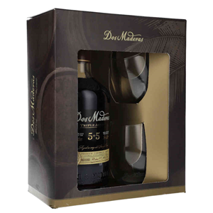 RUM RON DOS MADERAS 5+5 PX 0,7L 40% + 2 SZKLANKI