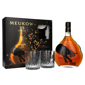 COGNAC MEUKOW VS 40% 0,7L GP + 2 KIELISZKI