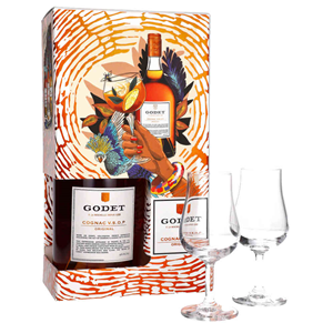 COGNAC GODET VSOP 40% 0,7L + 2 KIELISZKI