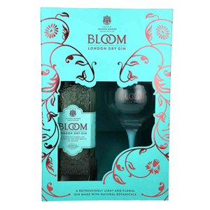GIN BLOOM 40% 0,7L GLASS PACK