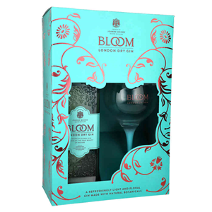 GIN BLOOM 40% 0,7L GLASS PACK