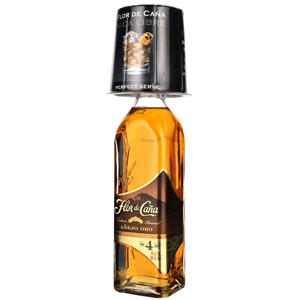 RUM FLOR DE CANA 4Y ANEJO ORO 40% 0,7L + GLASS