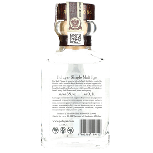 WÓDKA POLUGAR SINGLE MALT RYE 38,5%  0.1L