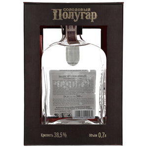 WÓDKA POLUGAR SINGLE MALT RYE 38,5%  0.7L GB