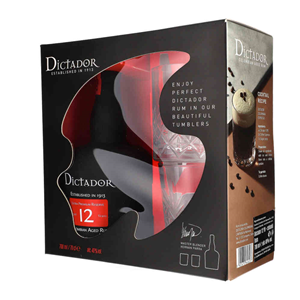 RUM DICTADOR 12YO KARTON +2 SZKLANKI 40% 0,7L