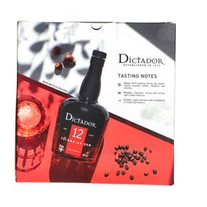 RUM DICTADOR 12YO KARTON +2 SZKLANKI 40% 0,7L