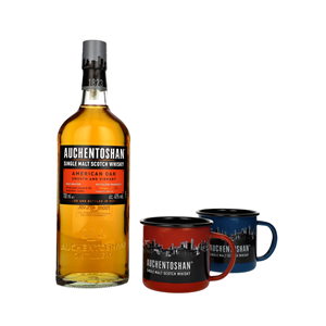 WHISKY SM AUCHENTOSHAN AM. OAK 40% 0,7L GB + 2 SZK