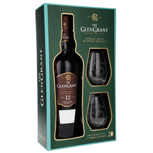 WH. SM GLEN GRANT 12Y 43% 0,7L   2-GLASSES PACK