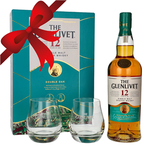 WHISKY SM GLENLIVET 12Y 40% 0,7L + SZKLANKI