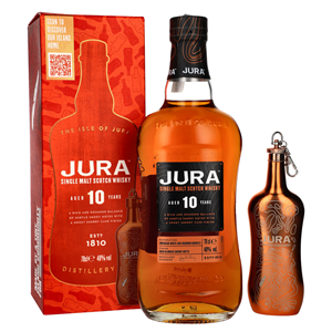 WHISKY SM ISLE OF JURA 10Y 40% 0,7L + HIP FLASK