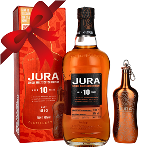 WHISKY SM ISLE OF JURA 10Y 40% 0,7L + HIP FLASK