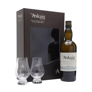 WHISKY SM PORT ASKAIG 8Y 45,8% 0,7L GLASS SET