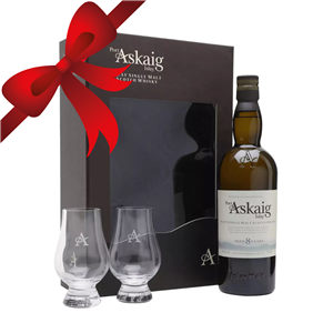 WHISKY SM PORT ASKAIG 8Y 45,8% 0,7L GLASS SET