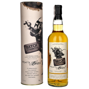 WHISKY SM PEAT'S BEAST CASK STRENGTH 52,1%  0,7LGB