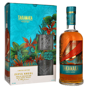 RUM TAKAMAKA ZEPIS KREOL 43% 0,7L + 2 SZKLANKI